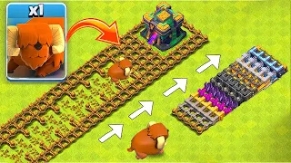 New Yak Troll vs. All Level Walls Test!! "Clash Of Clans"