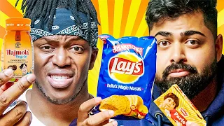 KSI Tries INDIAN Snacks!