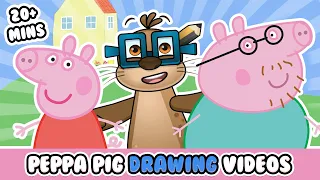 Peppa Pig Video | How to Draw Peppa Pig & Daddy Pig | Fun Drawing Tutorial for Kids with Scotty Seal