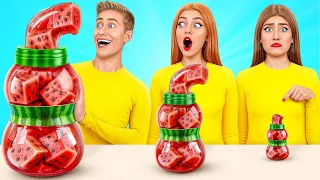 Veľký, Stredný a Malý Tanier Výzva | Vtipné Recepty na Jedlo Multi DO Joy