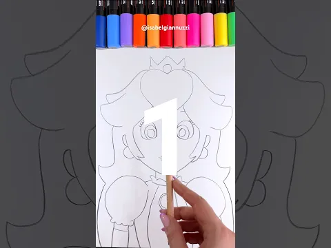 New Drawing Transition Tutorial / Princess Peach #shorts