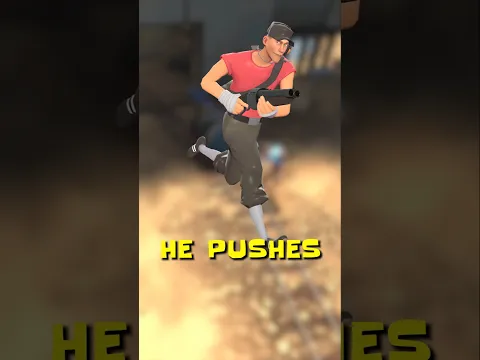 Why does the Scout push the cart faster than the others?  #tf2