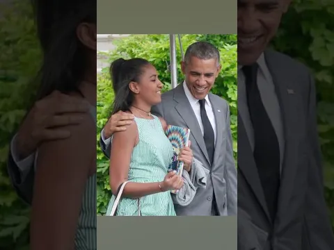 She LOOKS The Same  As Her Father❤️❤️ Sasha Obama and Her Dad Barack Obama🌹#shorts #obama #sasha