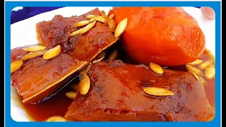 como preparar CALABAZA y. CAMOTE EN DULCE DE PILONCILLO