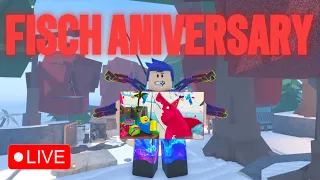 🔴 LIVE | Fisch Anniversary + LF Crew Members! 🐟 | 🎉 GIVEAWAYS 🎉