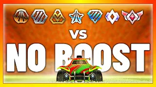 Can an SSL with NO BOOST beat every rank in Rocket League? (1v1 challenge)