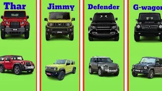 Thar vs Jimmy vs Defender vs G wagon🔥🔥 //#thar #jimny #defender #gwagon
