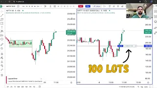 Option Buying With 100 Lots 🔥🔥 | Live Trading
