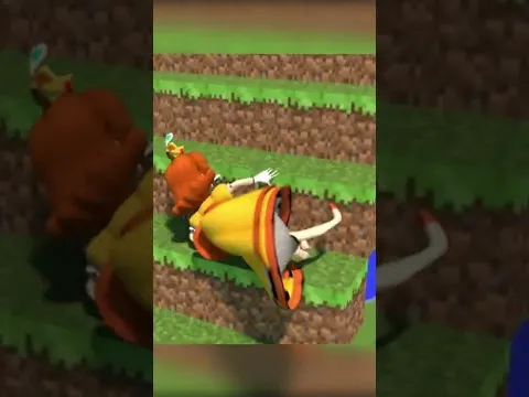 Princess Daisy doesn't stand a chance against Minecraft Steve 🥲 #shorts