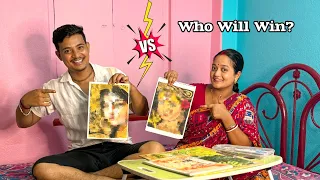 Husband vs Wife Drawing Challenge | Durga Puja Special 🎨❤️