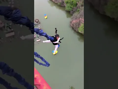 Bungee Jumping With Rope In Beautiful Place, :$ Asmr Bungee Jumping #shorts