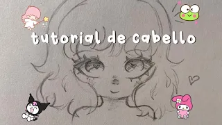 tutorial como dibujar cabello 💕 (para principiantes)