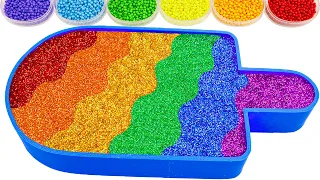 ASMR Video | How To Make Rainbow Ice Cream Bathtub From Glitter Slime Cutting | YoYo Satisfying