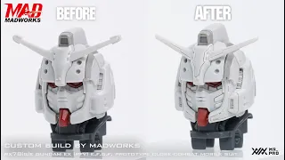 Freehand Customization with a 0.075 mm Chisel! Gundam EX Custom Build- Episode 1- Head Build