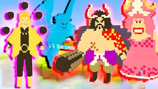 MINIGAME ĐẠI CHIẾN ANIME ONPIECE VS NARUTO TRONG MINIWORLD ONE VÀ NOOB YETI ĐẠI CHIẾN