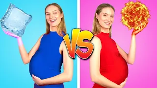 EMBARAZADA CALIENTE VS EMBARAZADA FRÍA! 🔥 Situaciones Divertidas En El Embarazo por TRUCOS PANDA