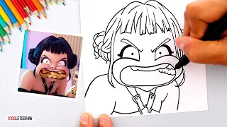Dibujo la divertida cara de ZOEY (Las Guerreras KPop) 😆 | Draw ZOEY's Funny Face 💖