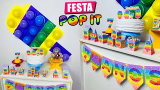 Como fazer FESTA POP IT - FIDGET TOY em casa gastando pouco