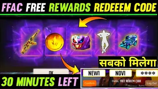 CLAIM FREE REWARDS | TODAY'S NEW REDEEM CODE FREE FIRE | FFAC 600K WATCHING REWARDS | 28 NOVEMBER