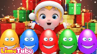 ✨🎄Five Little Pigs Jumping On The Bed with Surprise Eggs | Miracle of Christmas 🎁 | LimeTube