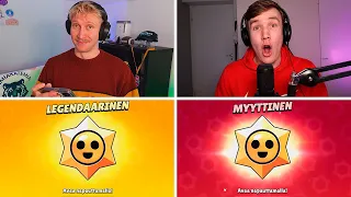 BRAWL STARS STAR DROP HAASTE! | SNIPUX vs BRANU