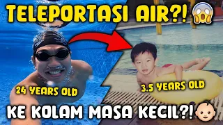 KOK BISA?! TIMBOI WATER TELEPORT KE KOLAM RENANG PERTAMA KALI BISA RENANG… 🏊‍♂️😱
