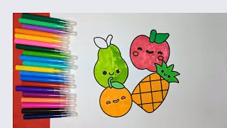 Mewarnai Buah-Buahan Yang Sangat Lezat - Warna Warni