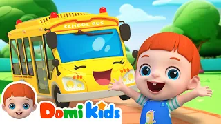 Wheels on the Bus 🚌🎶 | Vehicle Songs for Kids🎵 | Nursery Rhymes  | Kids Songs  | Clip | Domi Kids