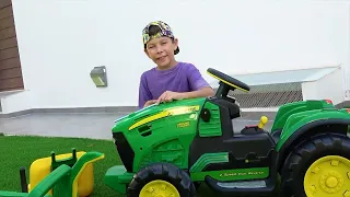 Funny Tema Compilation Videos Funny Police kids Ride on kids Cars, Bikes, Tractor, Police cars