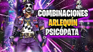 *ARLEQUÍN PSICÓPATA* #2 MEJORES COMBINACIONES DE ROPA - FREE FIRE