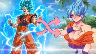 Dragon ball character in Gender Bender Swap #dbz #goku #dragonball #viral #trending