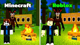 Minecraft vs Roblox (99 Nights In The Forest)