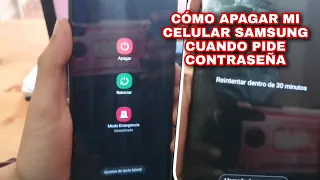 ✅SOLUCIÓN No puedo apagar ni reiniciar mi celular samsung me pide contraseña - Ingrese contraseña