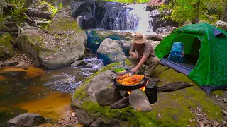 Deep Jungle Solo Camping Adventure And Cooking Chicken With Coca Cola At The Mountain (Episode 25)