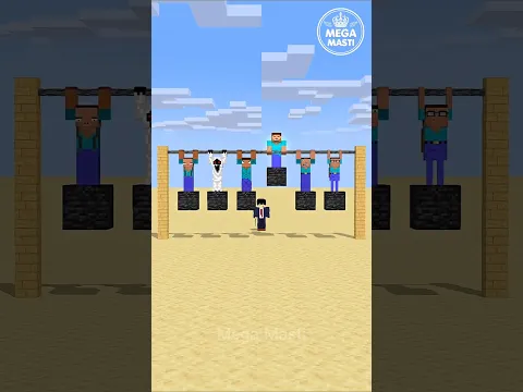 Herobrine Doing Pull Ups With Bedrock😱|credit by@oreETV|#minecraft #shorts