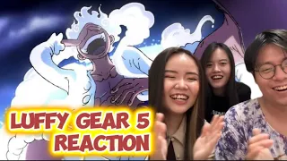 LUFFY GEAR 5 REACTION|Jessica Natania ft Michelle Natania & Giovanni #onepiece #luffy #gear5