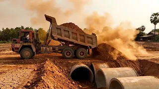 Raw Power: Bulldozer Blazes Path in Rural Khmer Village | 1KM Culvert Construction Begins