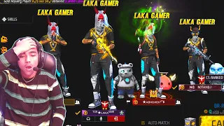 4 LAKA GAMER HACKER GAMEPLAY ON GRANDMASTER TOP 1 LOBBY😱
