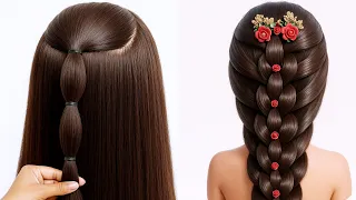 Beautiful Different Hairstyle Tutorial | Hairstyle for birthday girl | Easy & simple hairstyle