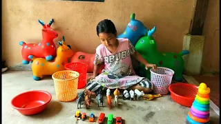 Relaxing with animal counting line | cow| cat | dog ...