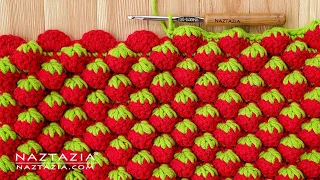 How to Crochet Strawberry Stitch with a Regular Crochet Hook DIY Tutorial