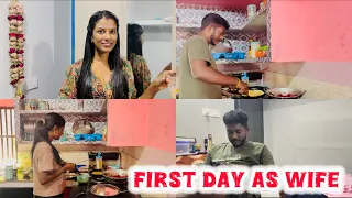 FIRST DAY AS A WIFE😍| ഭർത്താവിന്റെ വീട്ടിൽ ആദ്യ ദിവസം #viral #trending #archanadev #art #dayinmylife