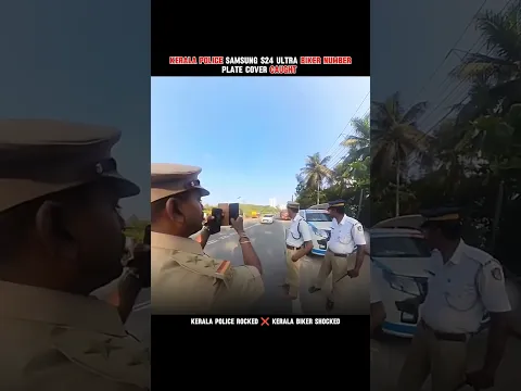 kerala police samsung s24 ultra fon biker number plate cover cought