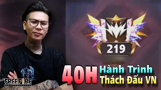 FREEFIRE • Thử Thách 40h Hành Trình Leo Từ Bạch Kim Lên TOP THÁCH ĐẤU VN | Nam Lầy.