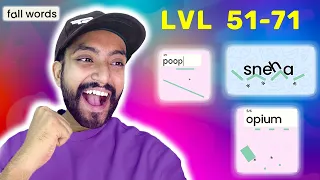 Level 51 - 71 FALL WORDS ,  GAME COMPLETE