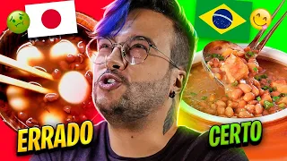 JAPONÊS NÃO SABE COMER FEIJÃO!