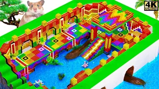 DIY - Build Underground Temple On Swimming Pool For Catfish And Eel From Magnetic Balls (Satisfying)