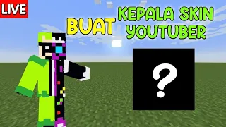 [🔴LIVE] Membuat Kepala Kepala Skin Youtuber Minecraft