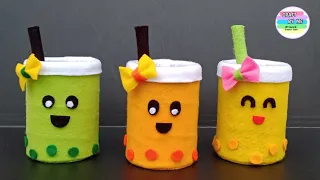 Cara Membuat Tempat Pensil Bentuk Boba dari Kain Flanel || Ide Kreatif Tempat Pensil @Craft by Me