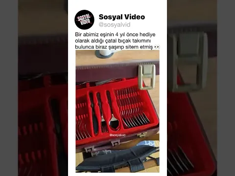 Bir abimiz eşinin 4 yıl önce hediye olarak aldığı çatal bıçak takımını bulunca biraz sitem etmiş 👀